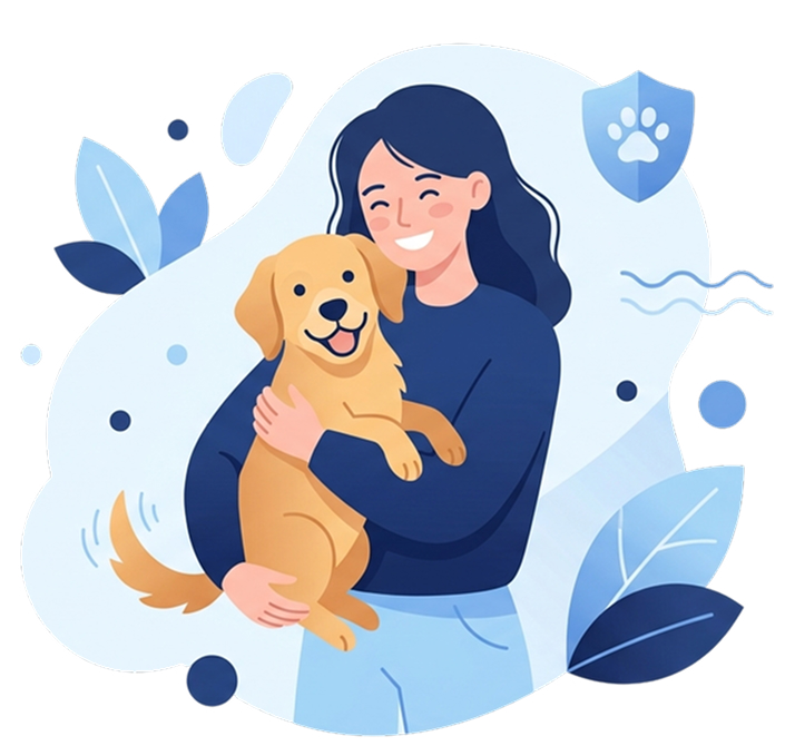 woman comparing pet insurance plans online