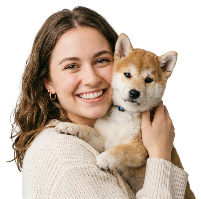 woman comparing pet insurance plans online